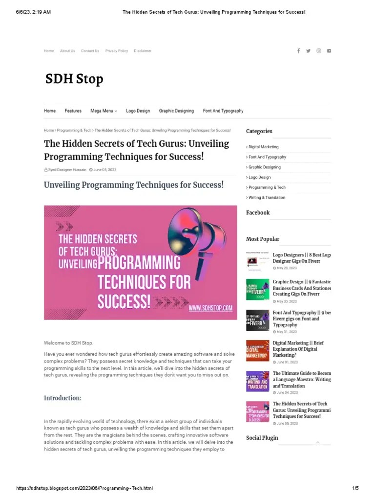 The Hidden Secrets of Tech Gurus_ Unveiling Programming Techniques for