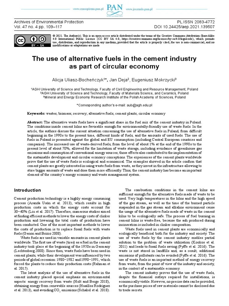 The Use of Alternative Fuels in The PDF