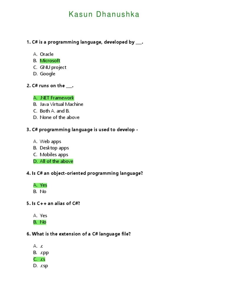 MCQ 1 Programming PDF C Sharp (Programming Language) Java Virtual