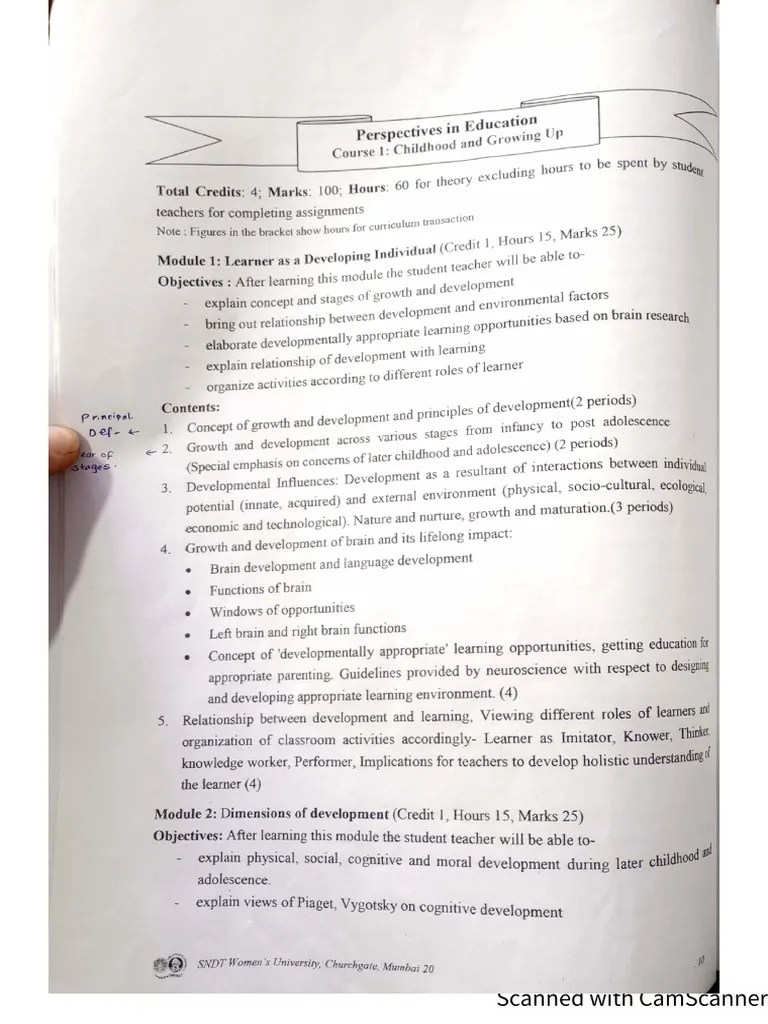 b.ed syllabus PDF