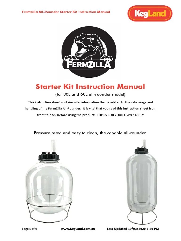 Fermzilla All Rounder Instruction Manual PDF