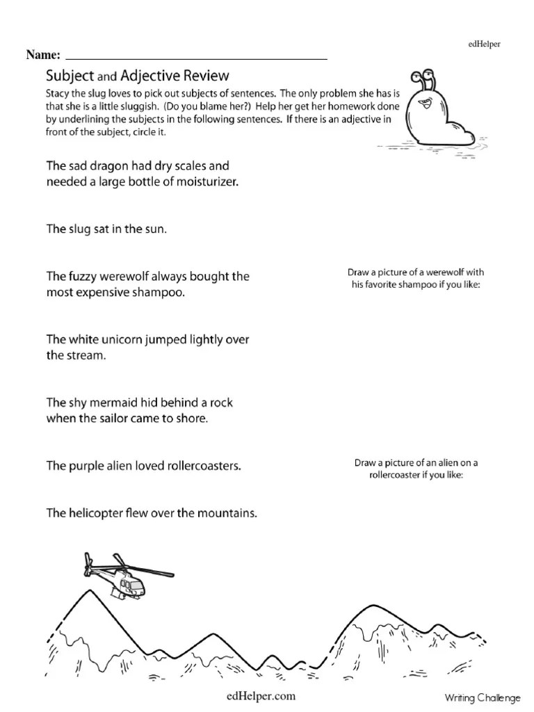 6th Grade Writing Worksheets PDF