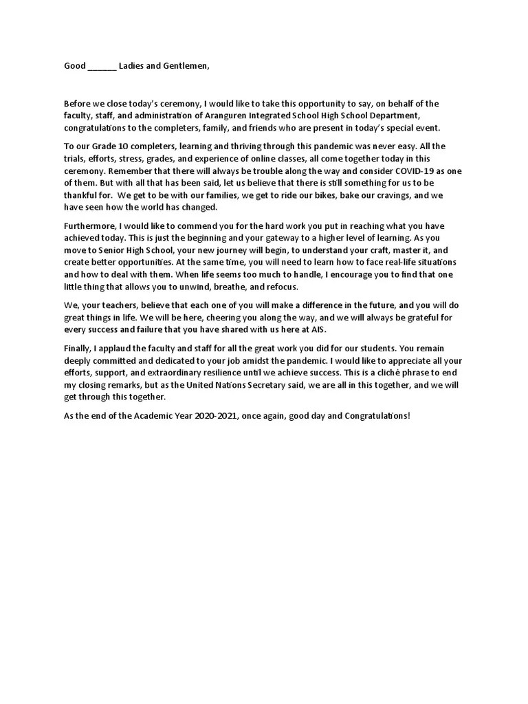 ClosingRemark Sample PDF