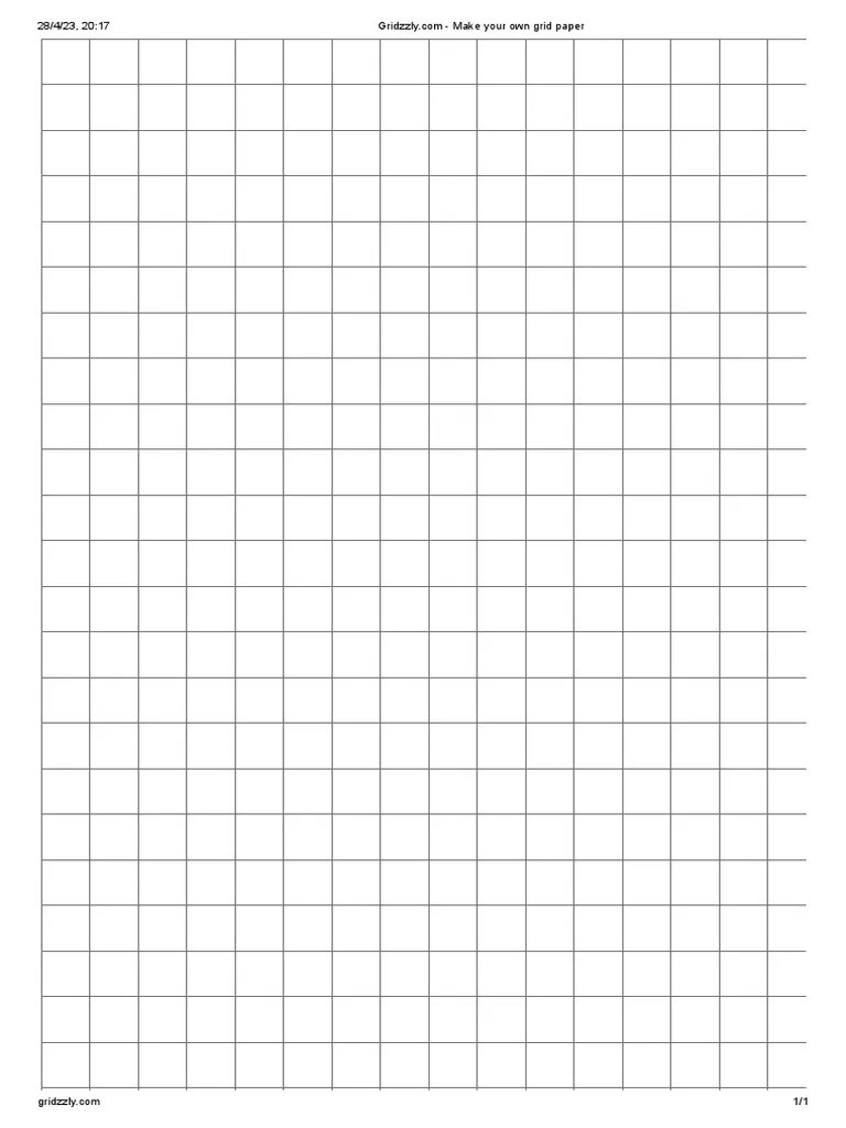 Make Your Own Grid Paper PDF