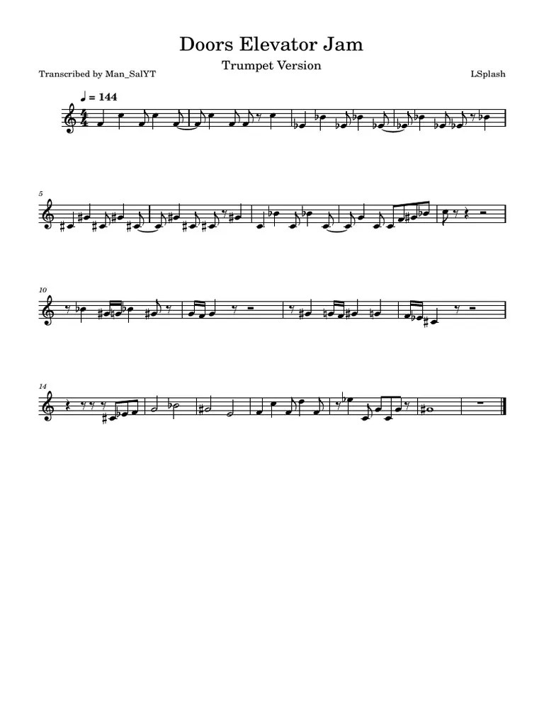 Doors Elevator Jam PDF