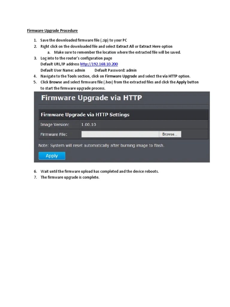 Firmware Upgrade Procedure | PDF