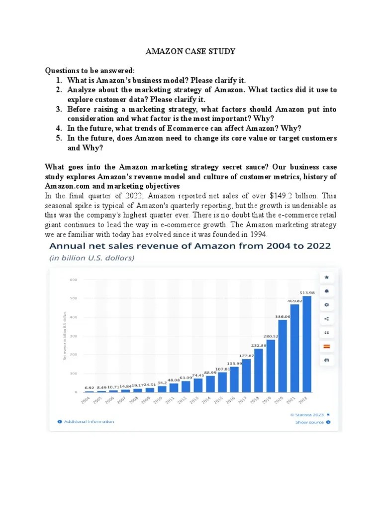 Amazon Case Study PDF Marketing E Commerce