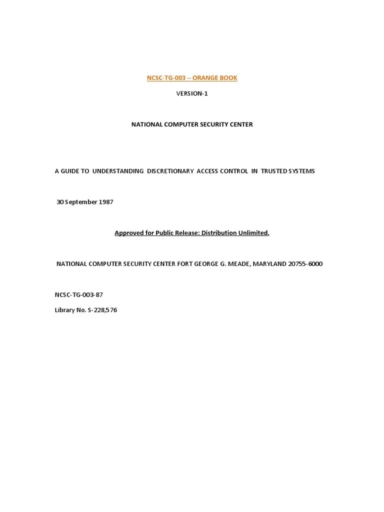 1987 Orange Book PDF