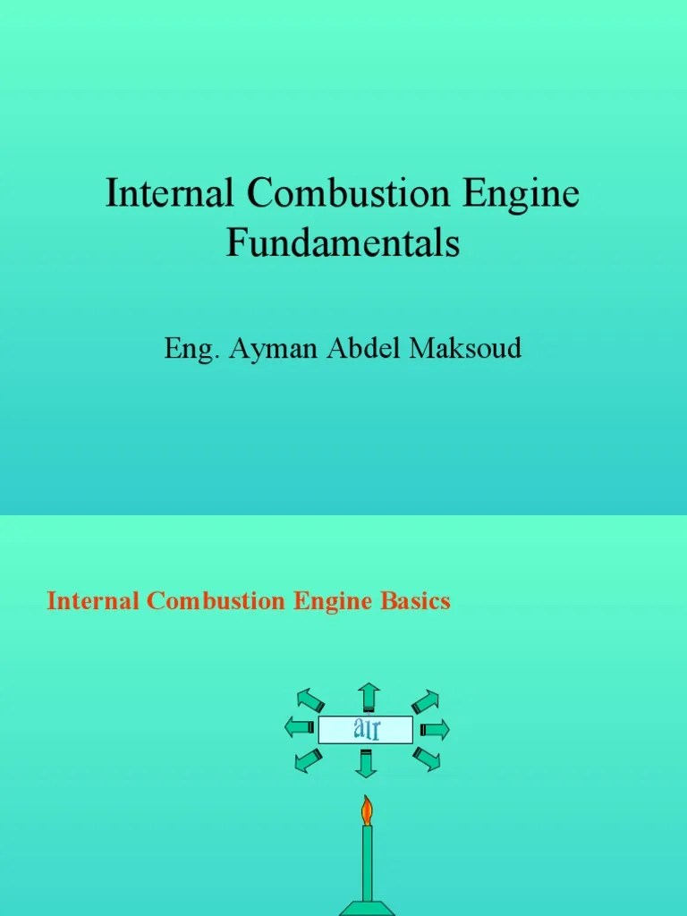 Internal Combustion Engines Fundamentals PDF Internal Combustion