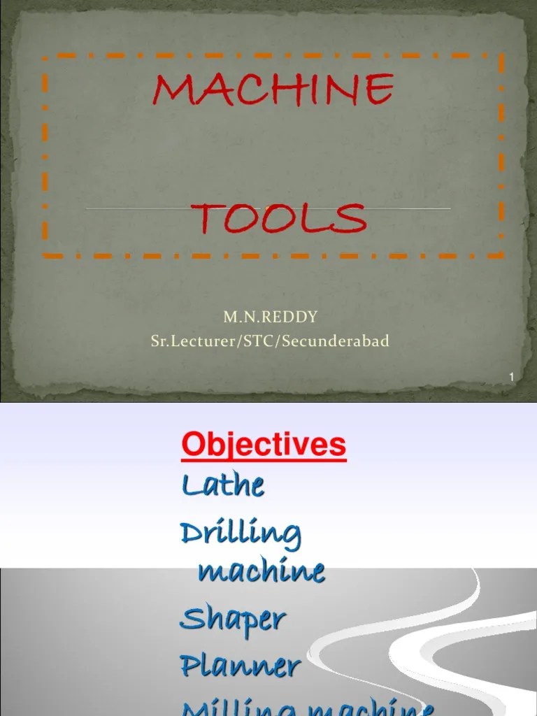 Machine Tools PDF