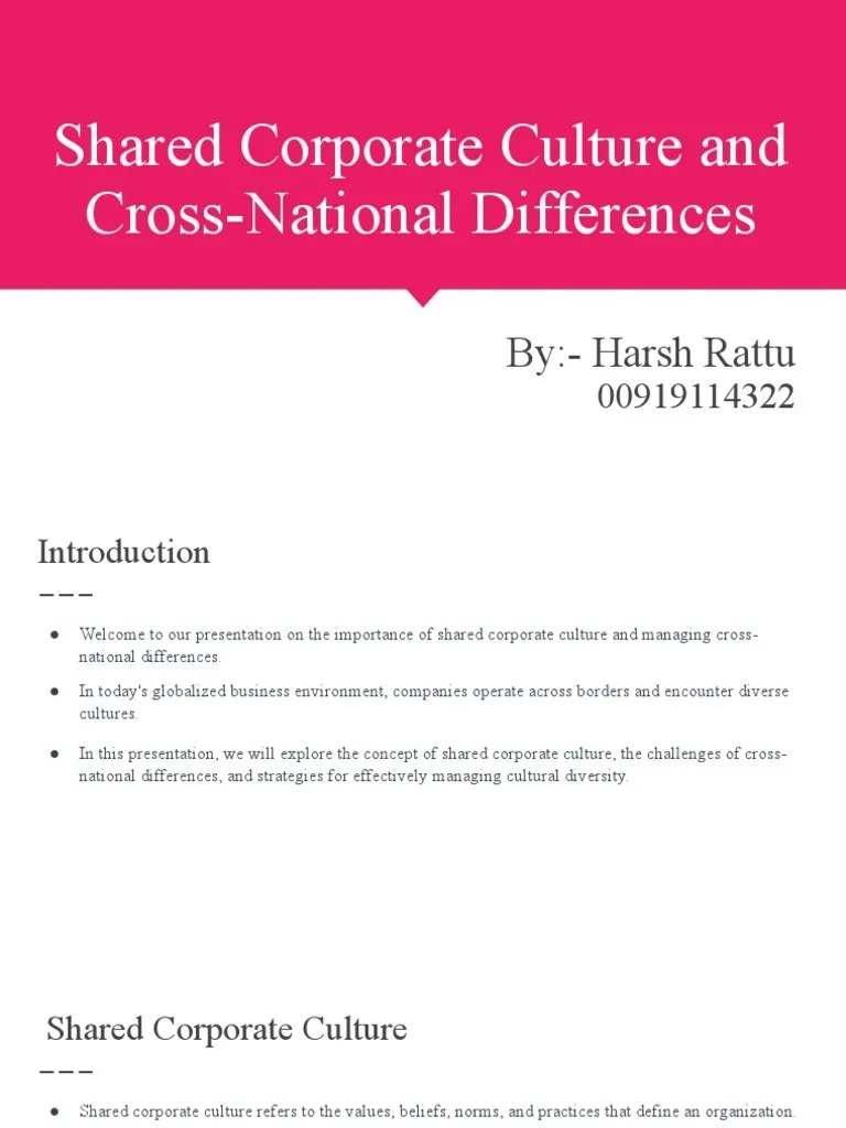 IHRM Shared Corporate Culture and Cross National Differences Harsh MIB2