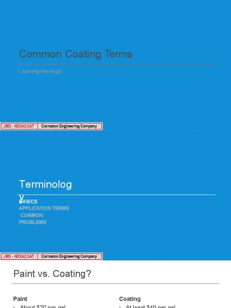 Common Coating Terms PDF