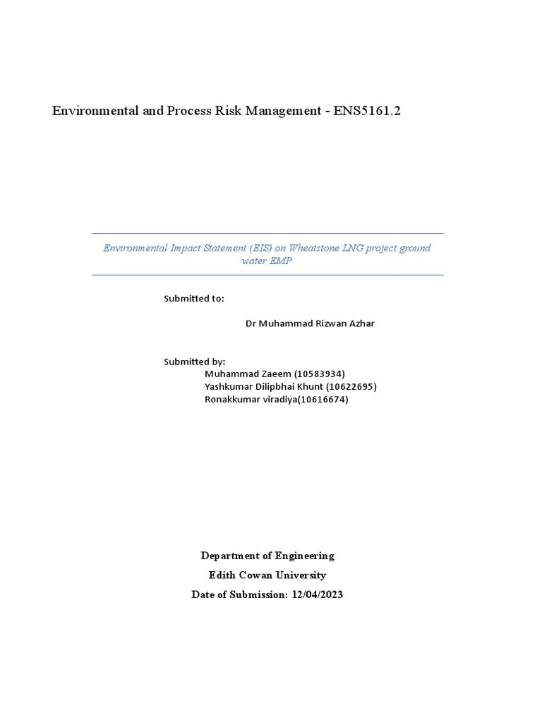 Environmental Impact Statement (EIS) Final PDF Sustainable Energy