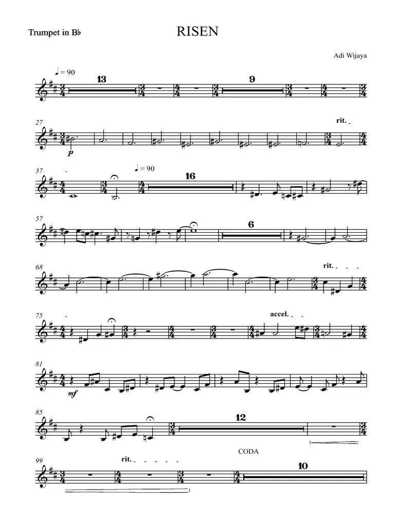 RISEN SIBELIUS 6 Trumpet in BB PDF