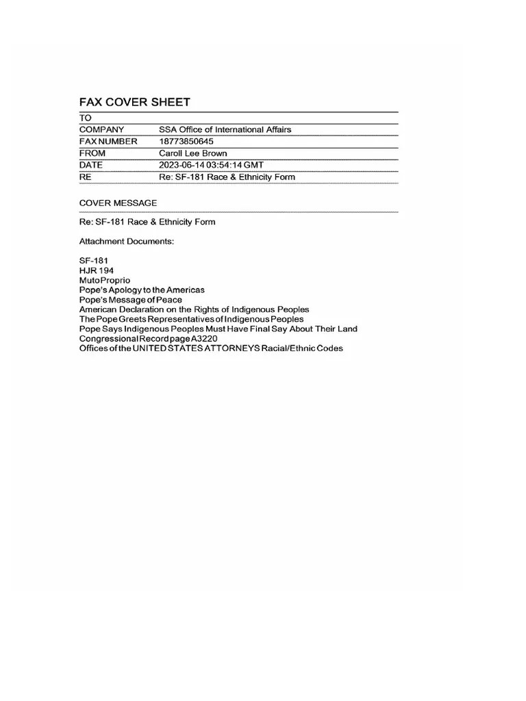 SF181 Race & Ethnicity Codes Form PDF Fax Computing