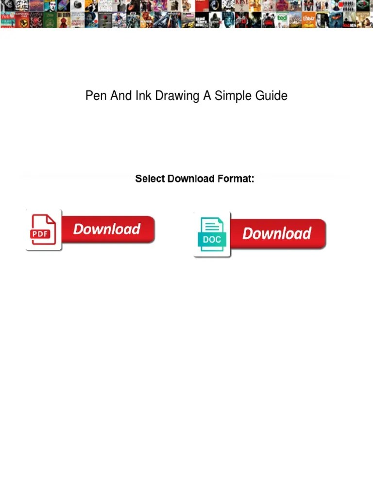 Pen and Ink Drawing A Simple Guide PDF Drawing Ink