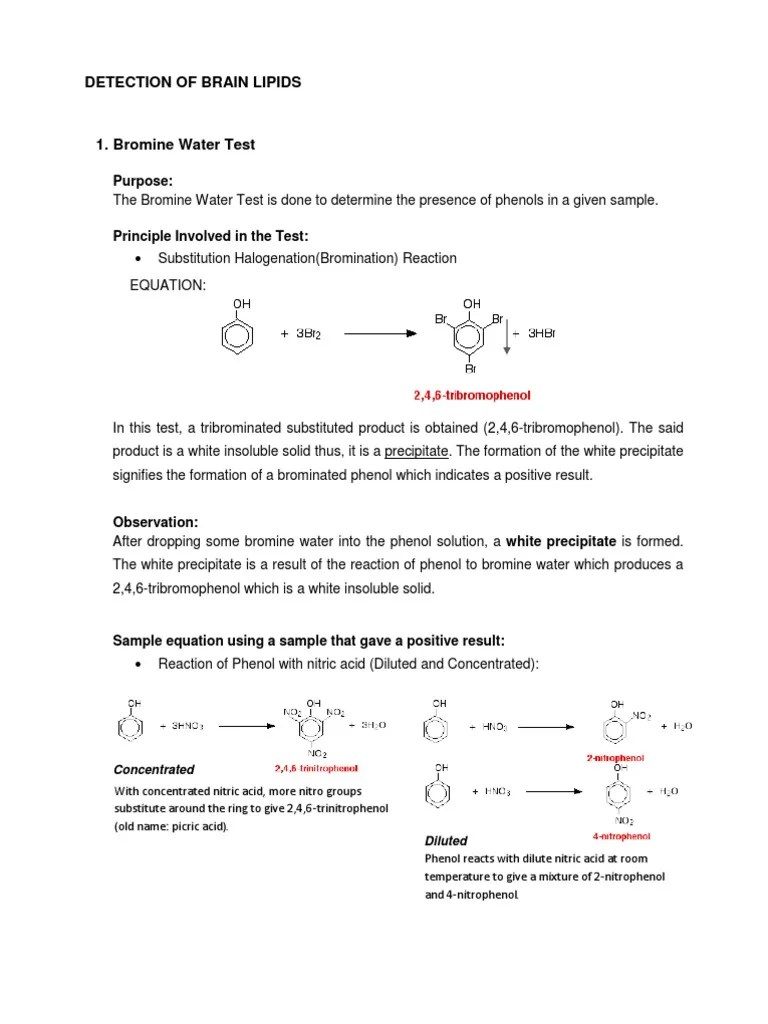 Test For Phenols PDF Molecules Organic Chemistry