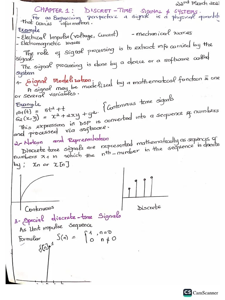 Digital Signal Processing Notes PDF