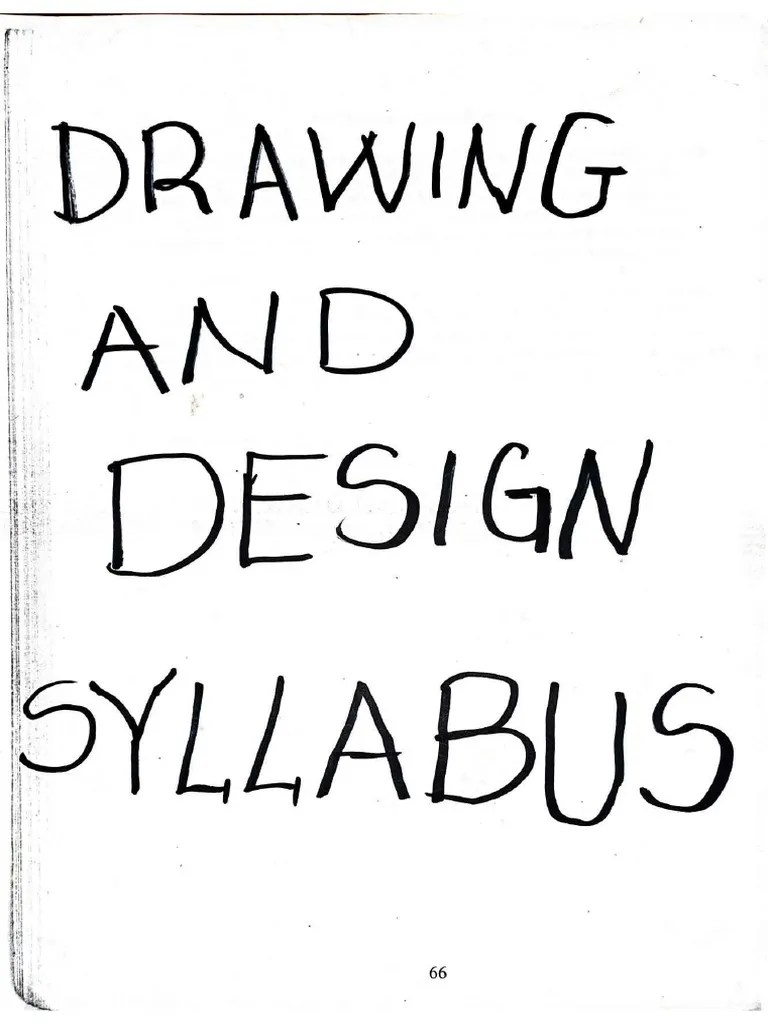 Drawing and Design Syllabus PDF