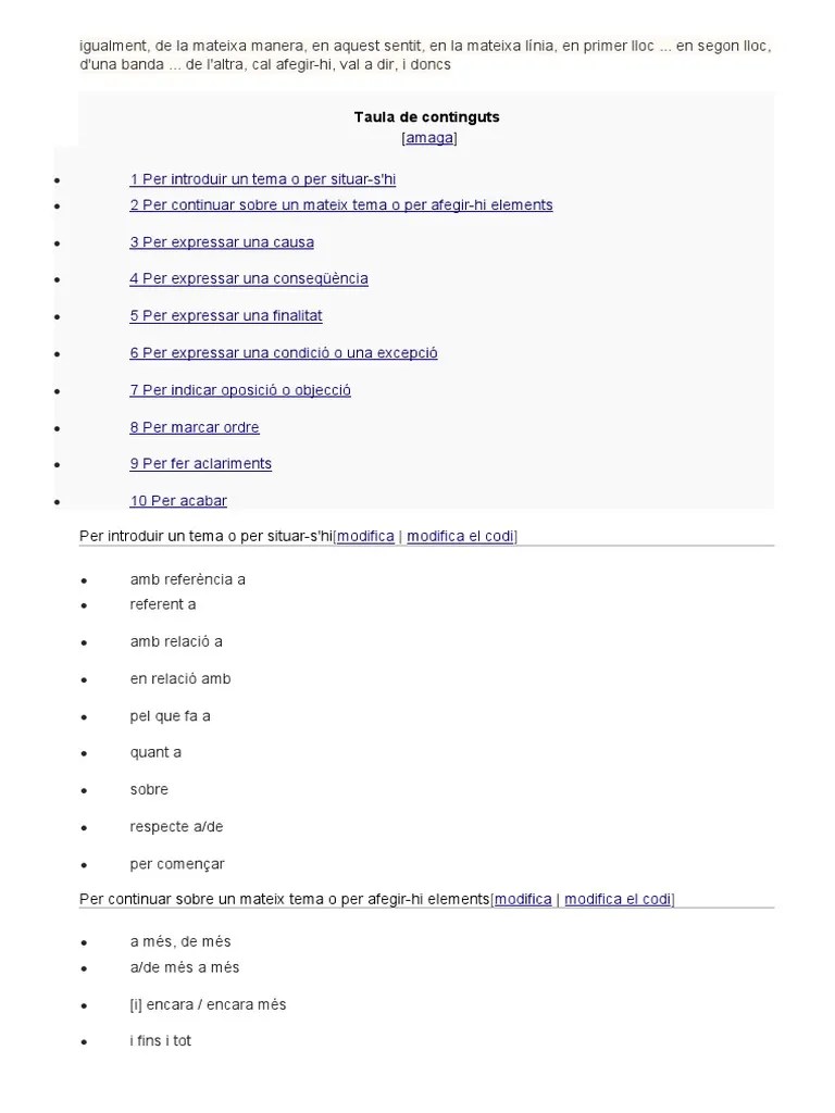 Connectors Textuals Català PDF