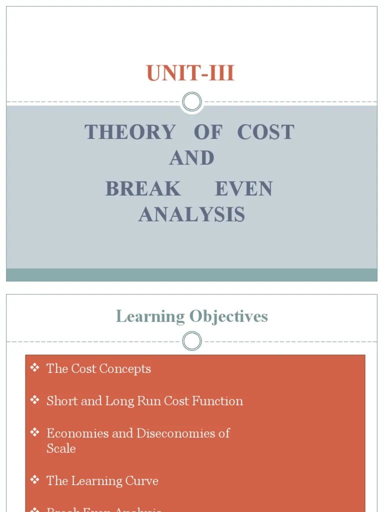 Cost Analysis PDF Marginal Cost Cost