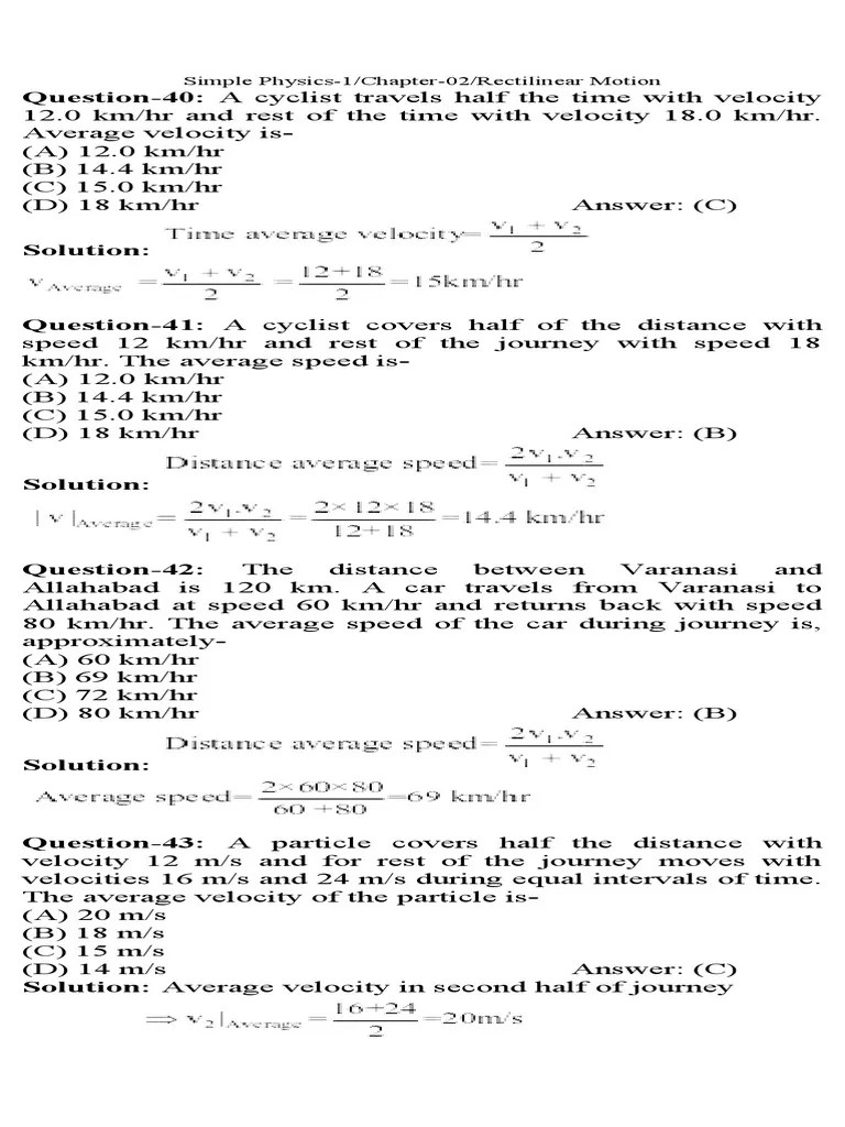 02Rectilinear MotionQ40Q58 PDF