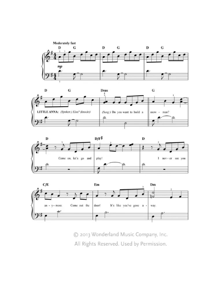 Do You Want To Build A Snowman | PDF