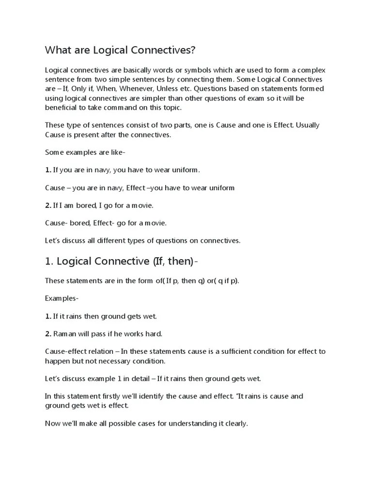 Logical Connectives PDF