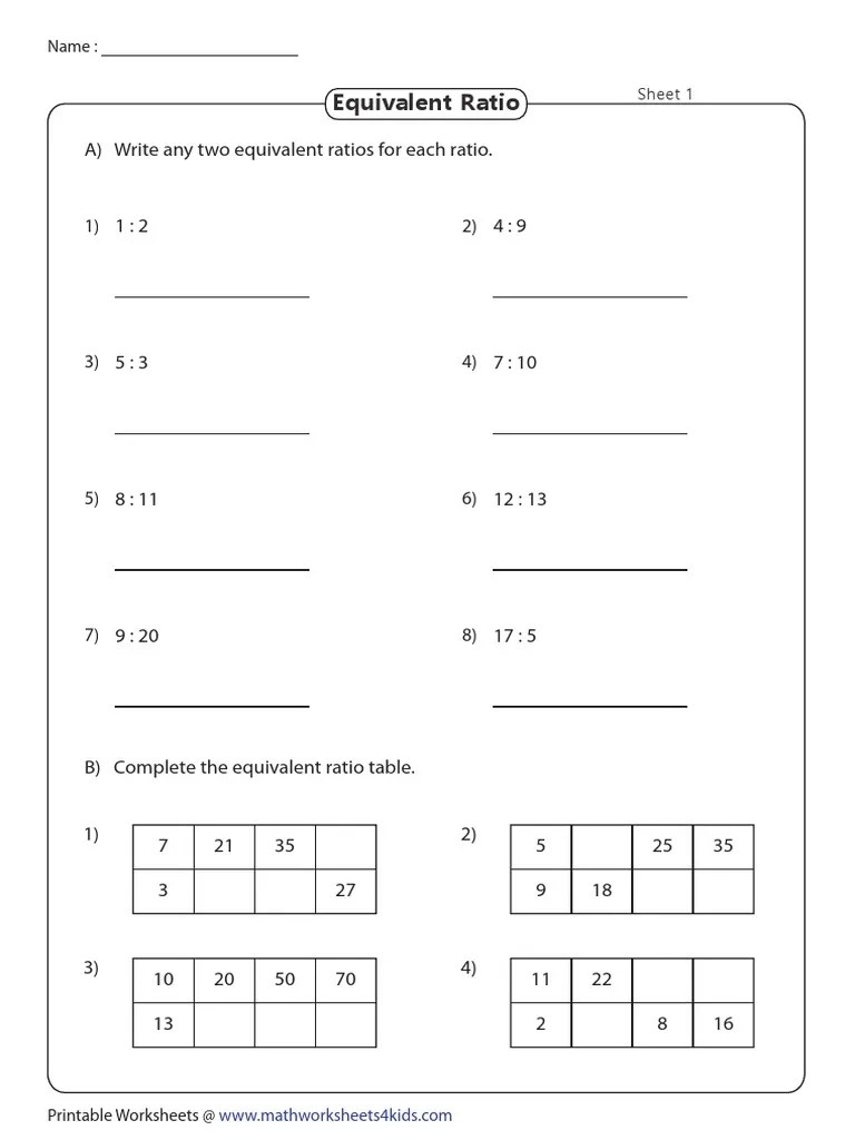 Equivalent Ratio PDF