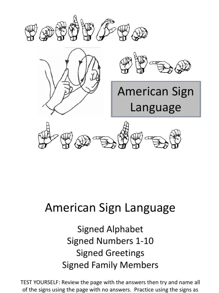 Book American Sign Language PDF
