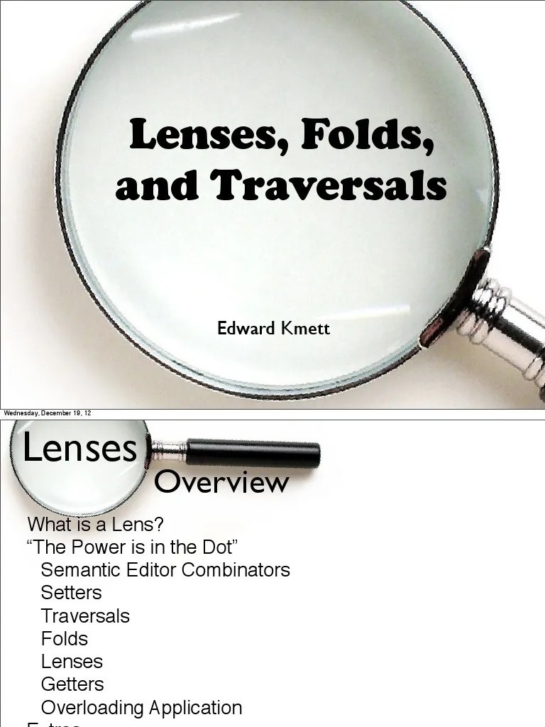 Lenses Folds and Traversals NYC PDF Camera Lens Computing