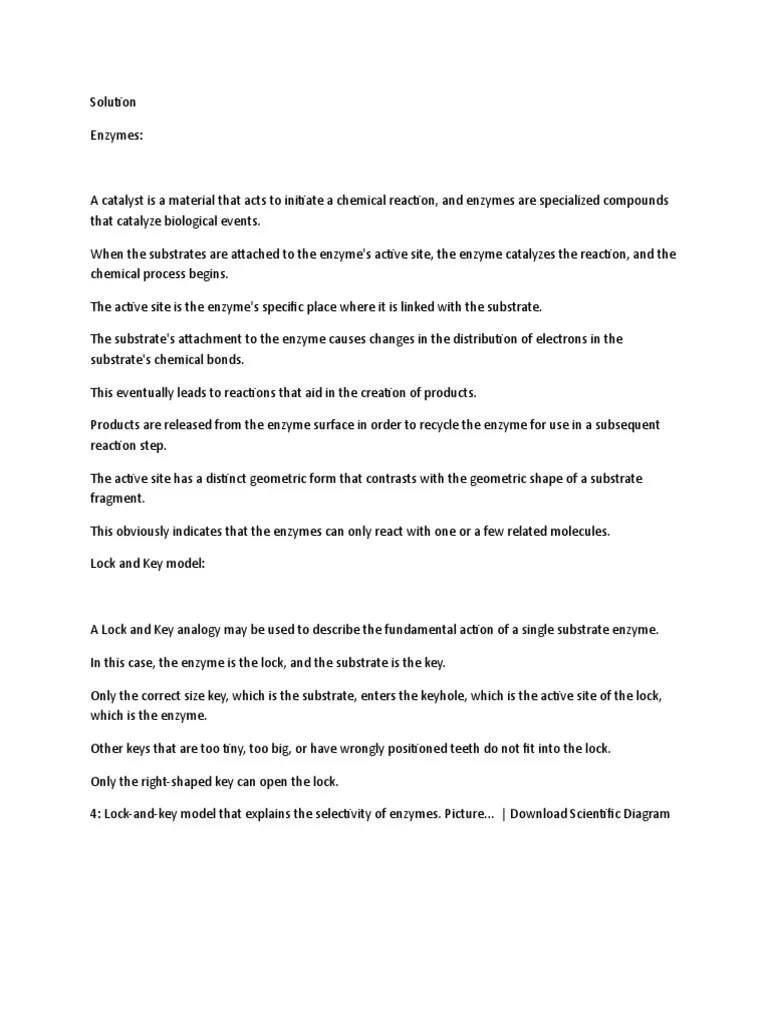 Notes On Lock and Key Hypothesis PDF