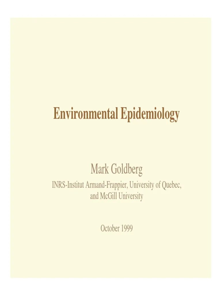 Enviro PDF Confounding Cohort Study