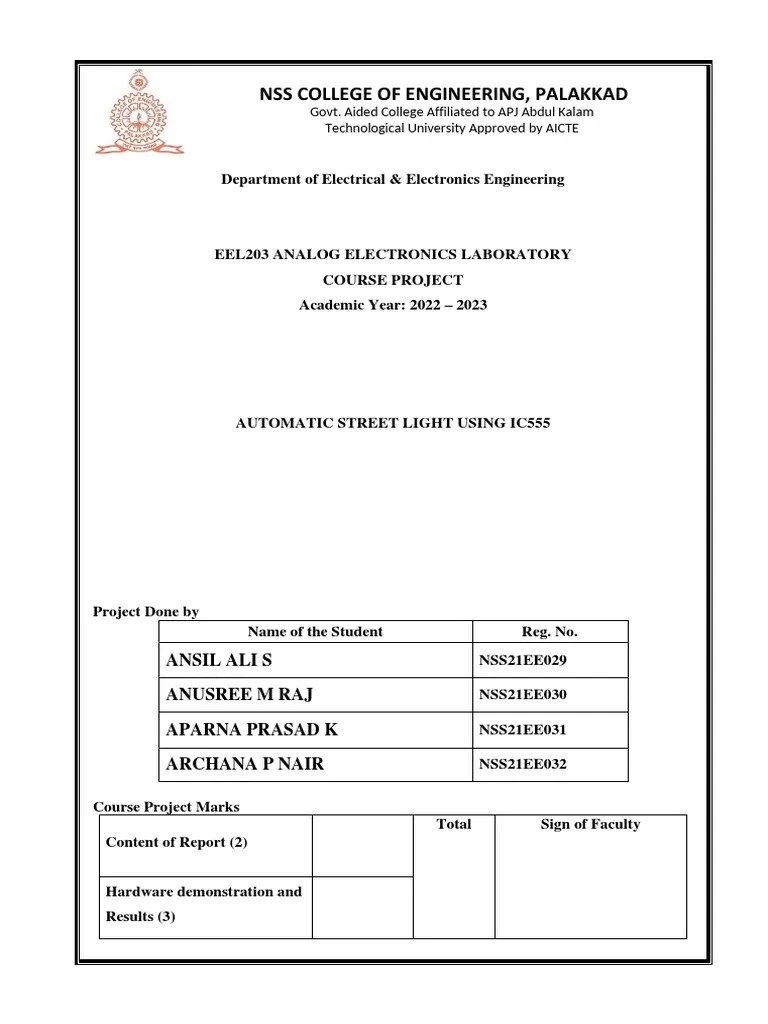 Automatic Street Light PDF