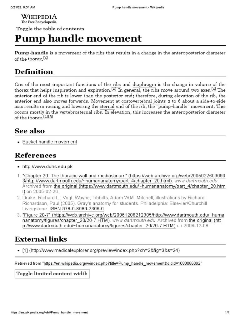 Pump handle movement PDF