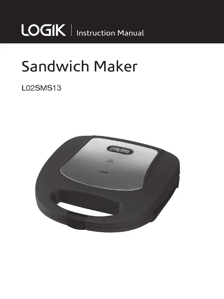LOGIK 2 SLICE SANDWICH MAKER L02SMS13 Manual PDF Waste Sandwich