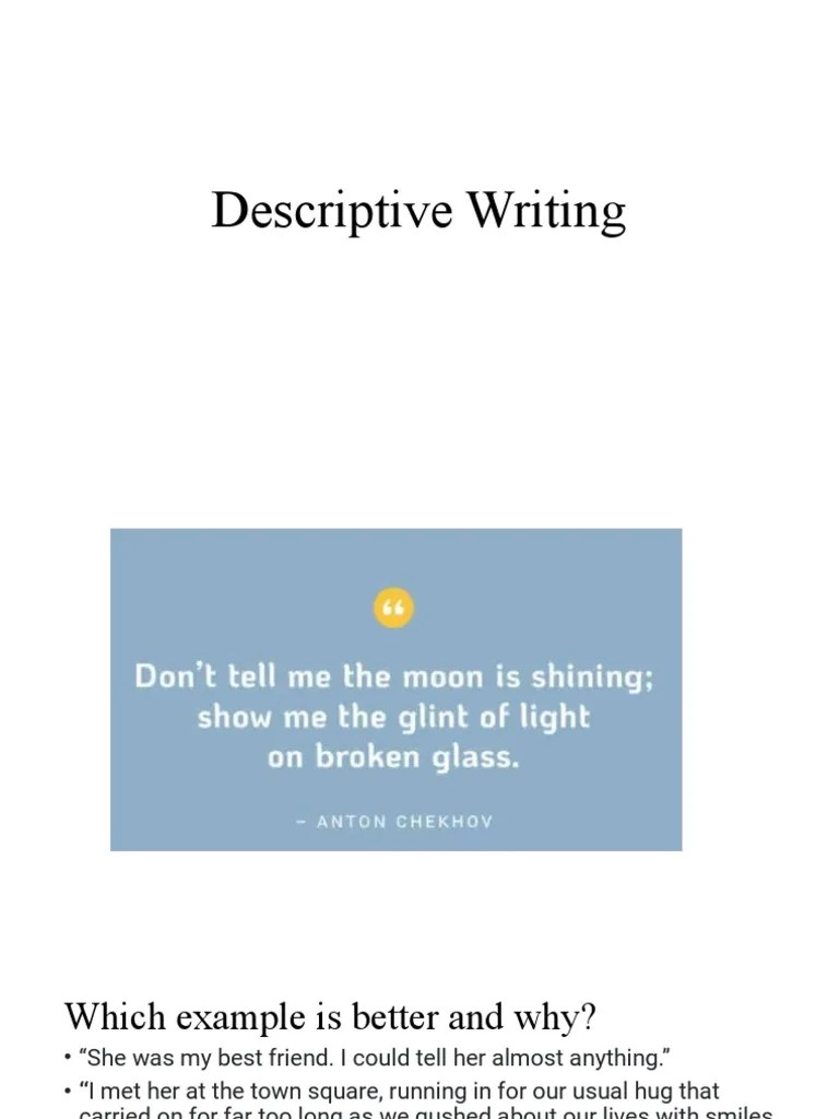 Descriptive Writing PDF