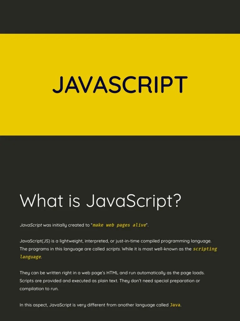 5 JavaScript PDF Java Script Boolean Data Type