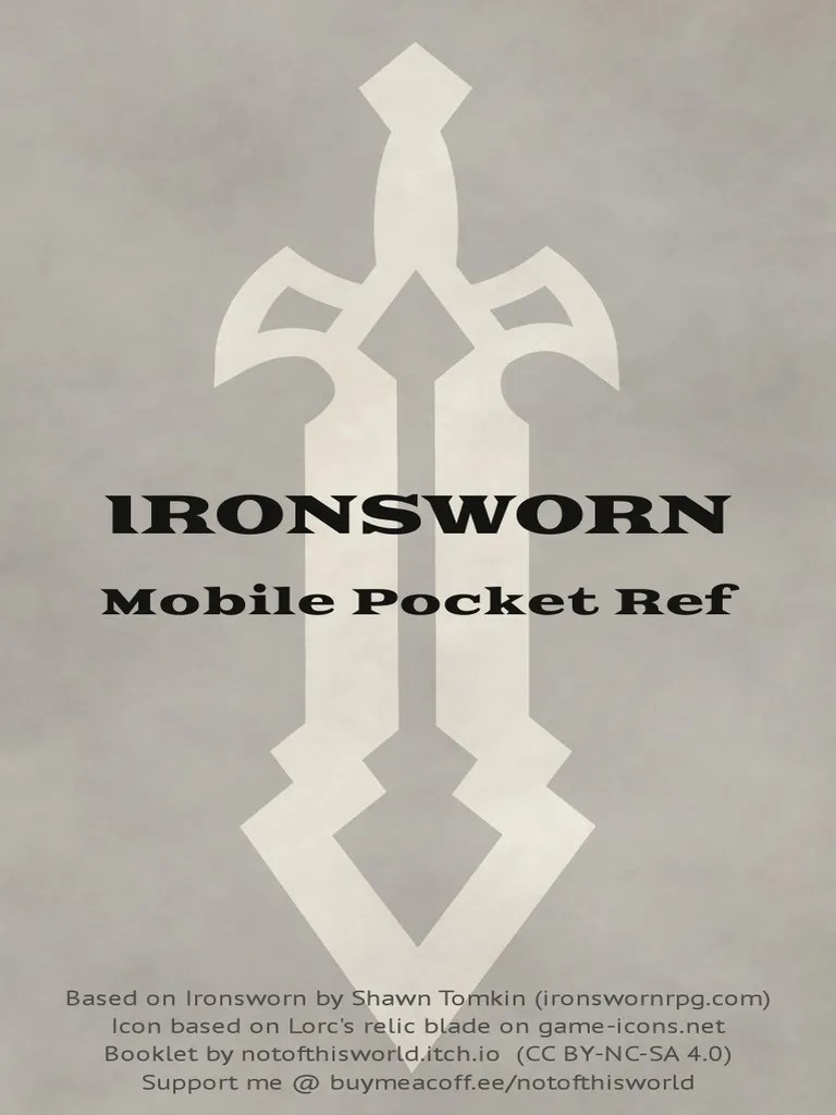 Mobile Ironsworn Moves Ref Light PDF Duel