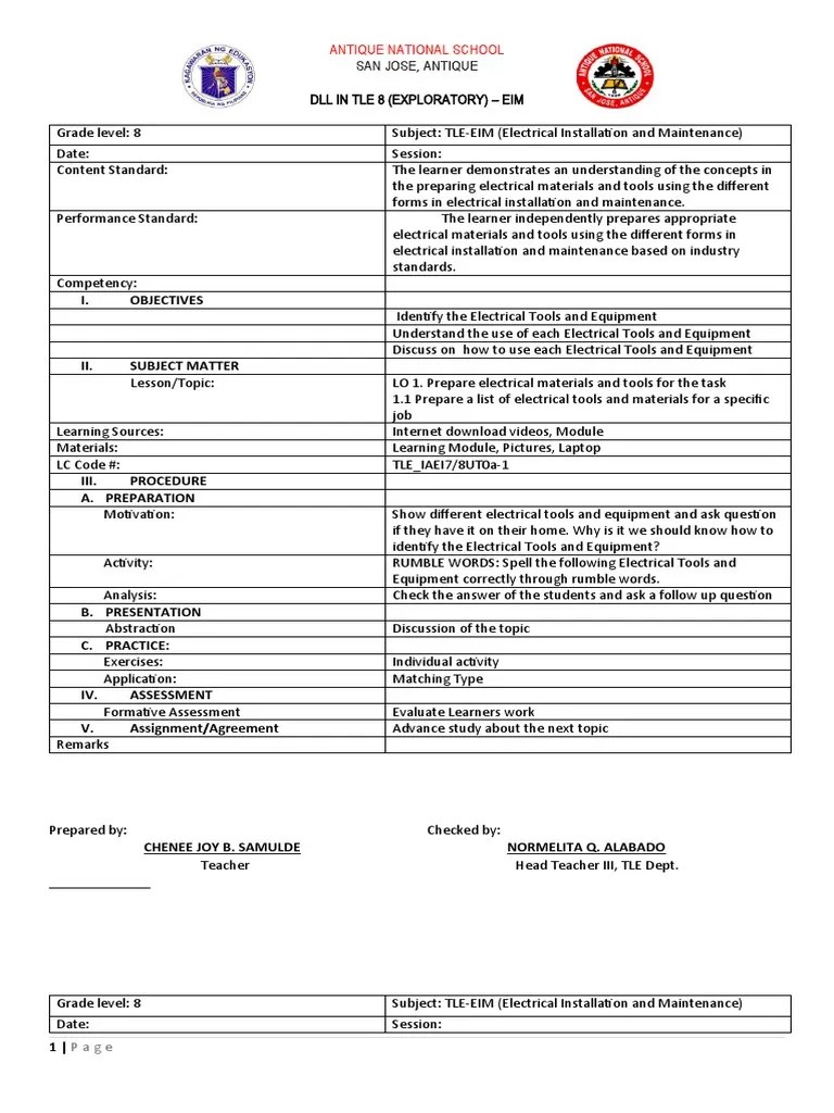 DLL Identify Hand Tools | PDF | Learning | Educational Assessment