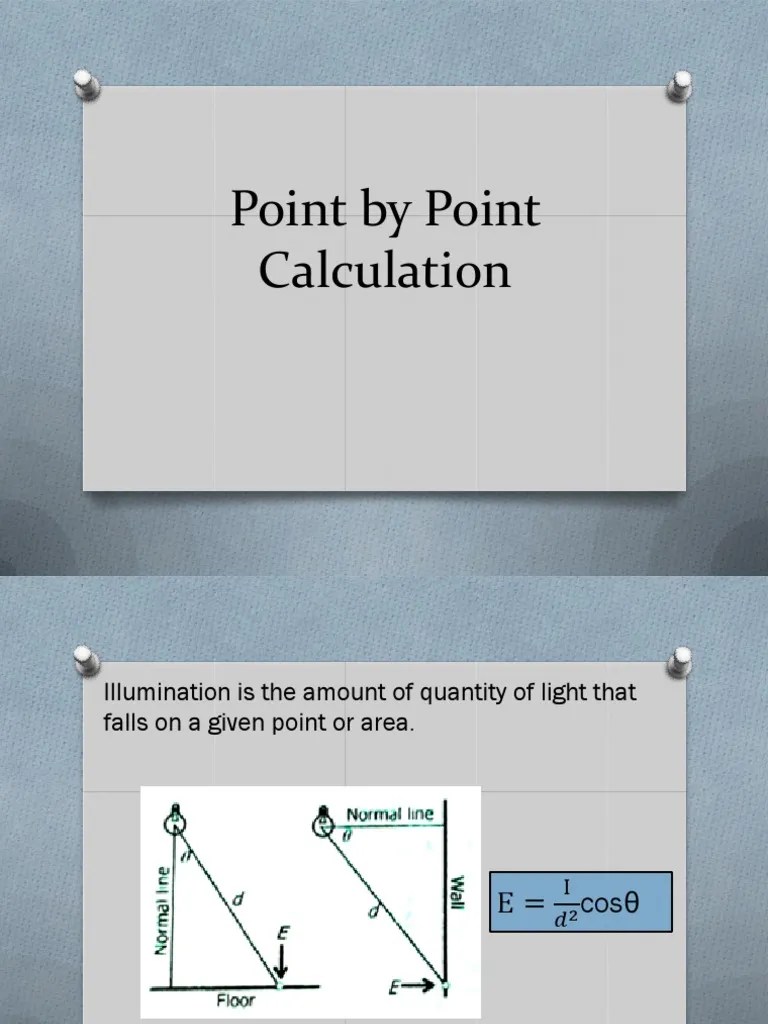Point by Point Calculation PDF Lighting Spectrum