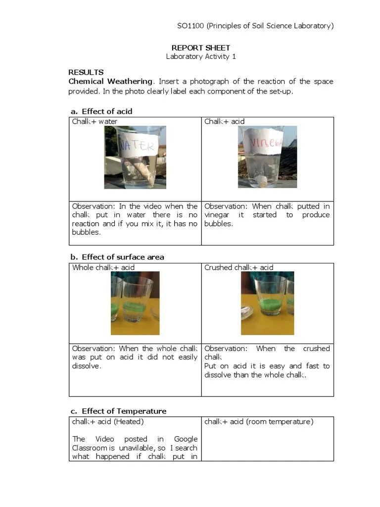 Soils Lab Report 1 PDF Rock (Geology) Minerals