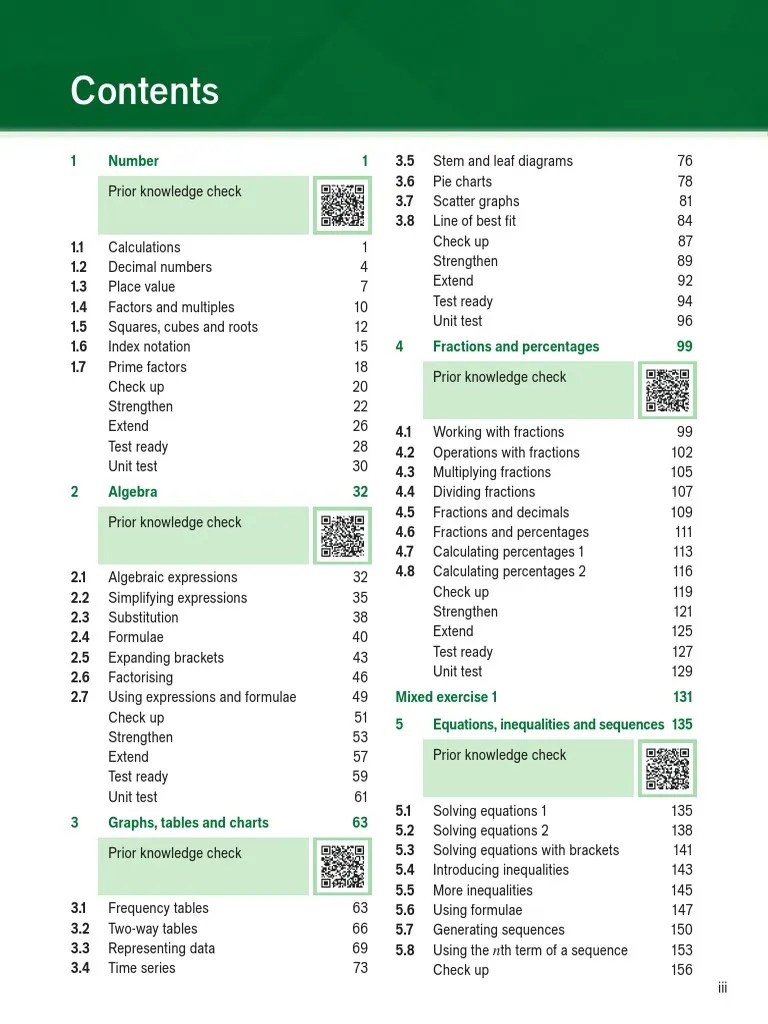 KS4FoundationBook1Contents PDF Area Numbers