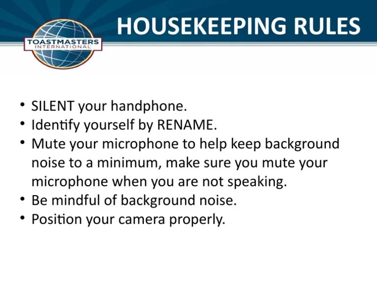 Housekeeping Rules PDF