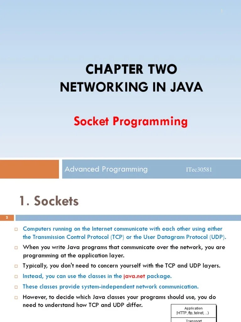 Chapter 2 Networking in Java PDF Port Networking
