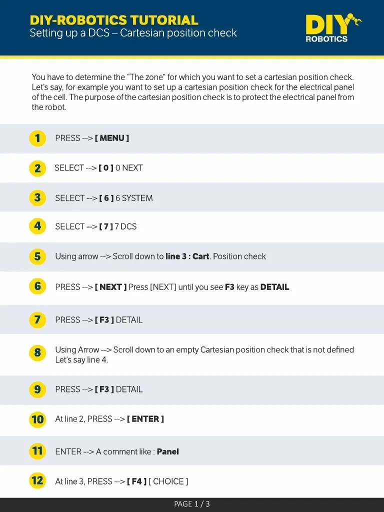 Fanuc Robot Setup DCS Cartestian Check PDF