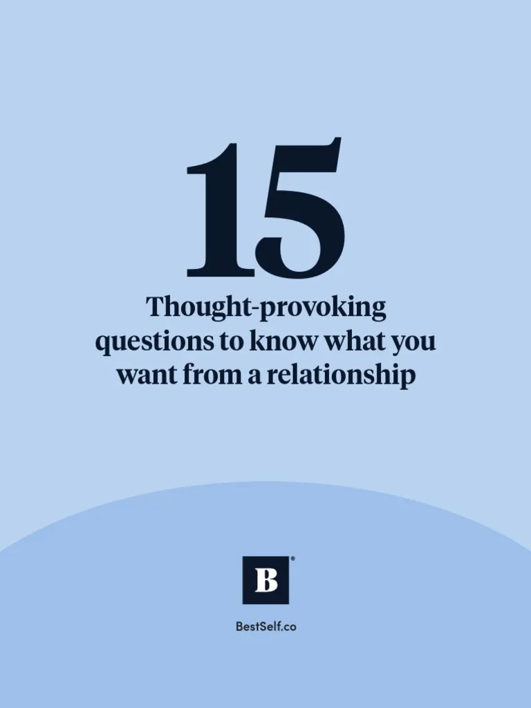 What You Want From A Relationship v2 PDF Psychology