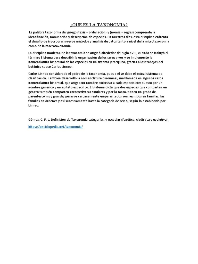 Que Es La Taxonomia PDF