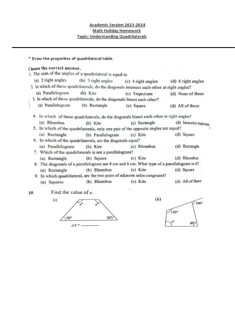 Understanding Quadrilaterals | PDF