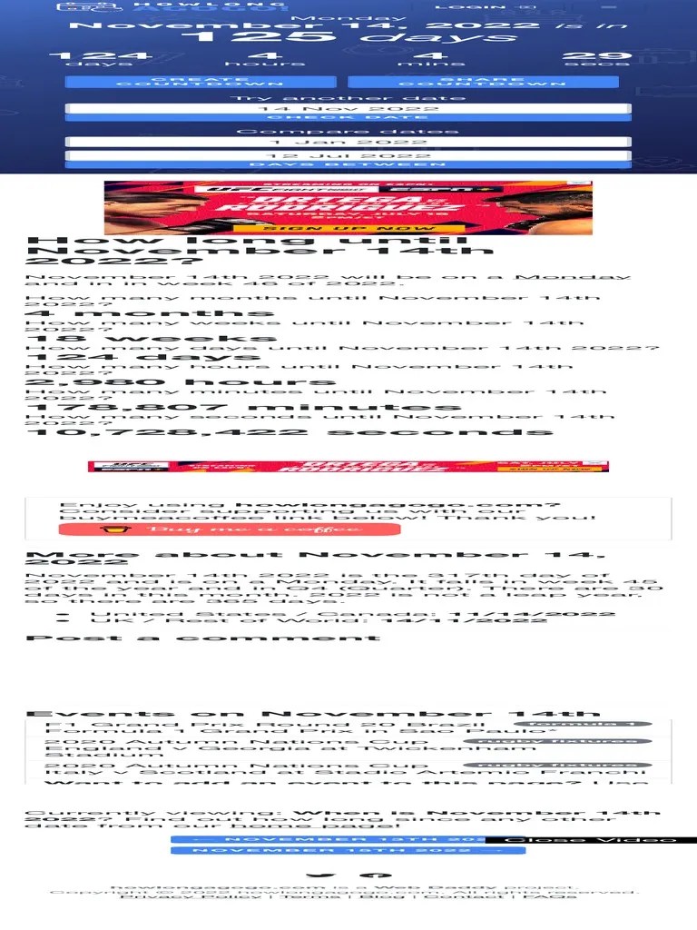 How Long Until November 14th 2022 PDF